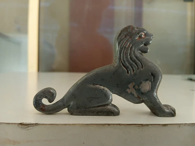 Vintage Holden Lion Nickle Coated Solid Copper Mascot Emblem Fx Fj Collectable