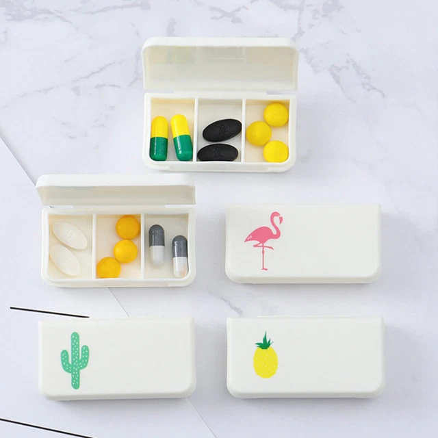 Portable Mini Cute Plastic Medicine Pill Box Travel Medicine Sub Package C'Z BII