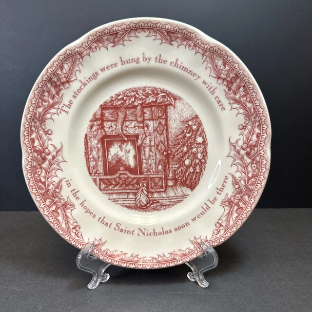 Johnson Bros. England Twas The Night 8" Lunch Salad/ Dessert Plate Euc