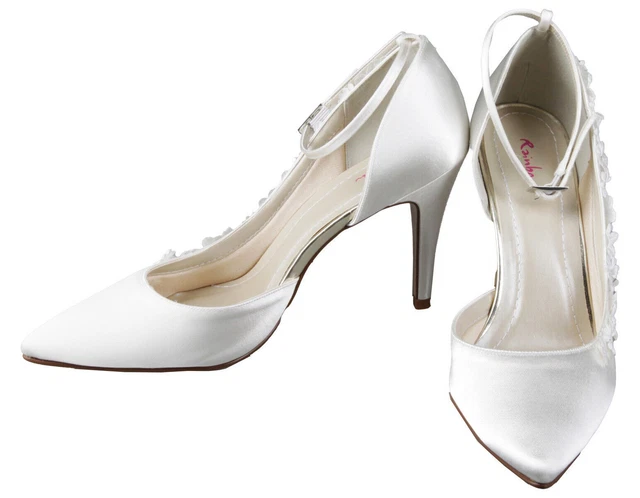Rainbow Club Fern women's bridal shoes pumps size. 39.5 Ivory New