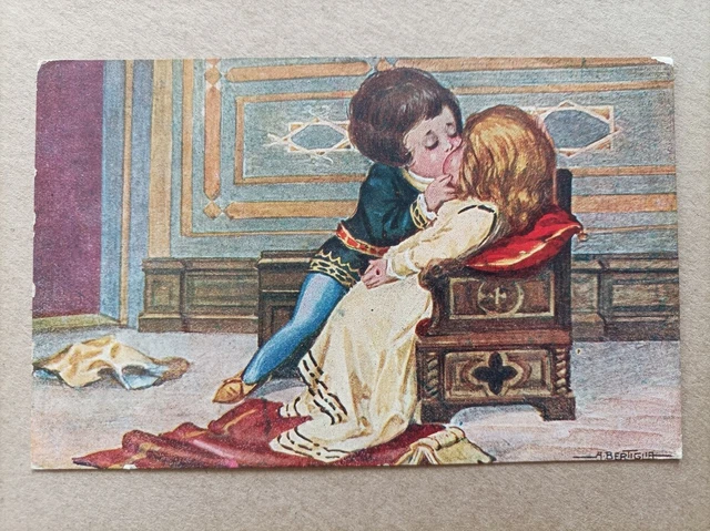 Cartolina Illustratore Aurelio Bertiglia - Paolo E Francesca
