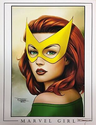 Donny Tran Jean Grey Art Print Signed Poster Phoenix X-Men Marvel Girl