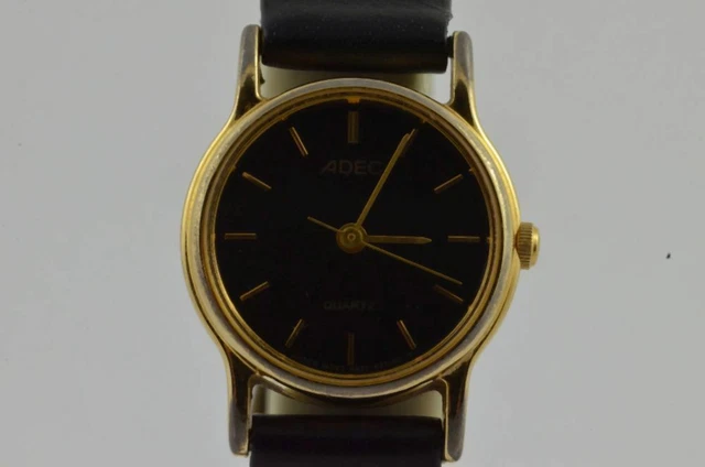 Montre Bracelet Femme ADEC Quartz - Or Et Acier - Vintage En état De Marche