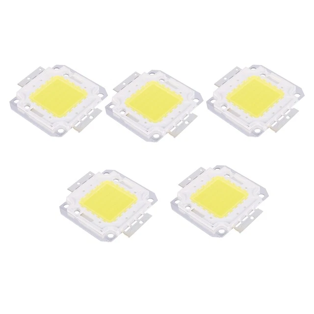 5 x lampadina chip LED ad alte prestazioni 50 W luce lampada fai da te 3800 Lm 6500K U9z8