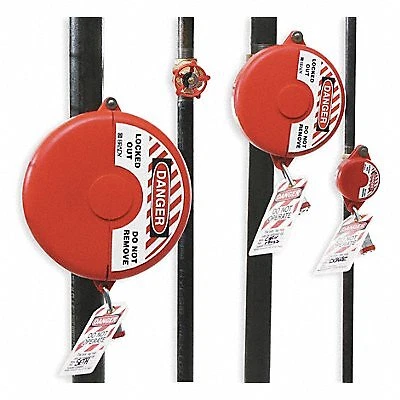 Gate Valve Lockout: Hinged, For 10 in Max Hand Wheel Dia, For 6 1/2 in Min Hand