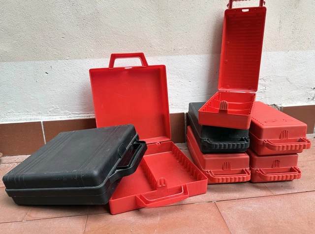 Vintage set di Valigette Porta cassette 2 grandi e 5 piccole