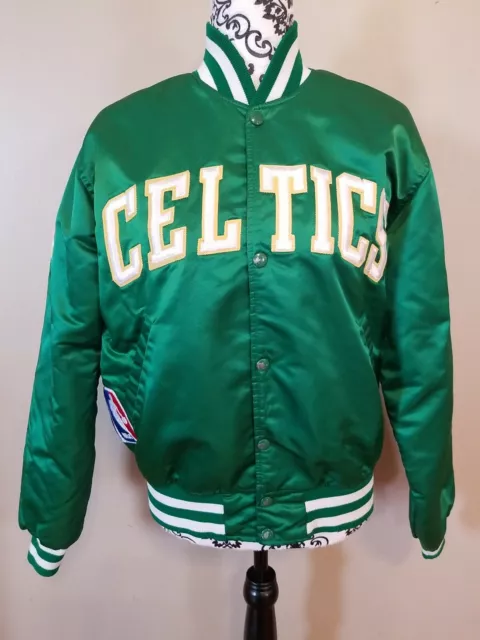 90's Boston Celtics Starter Satin White NBA Jacket Size XL – Rare VNTG