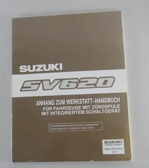 Workshop Manual Supplement Suzuki Vitara Sv 620 By 1996