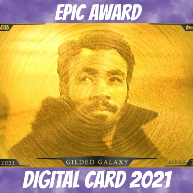 Topps Star Wars Card Trader Lando Calrissian Gilded Galaxy 2021 Digital Award