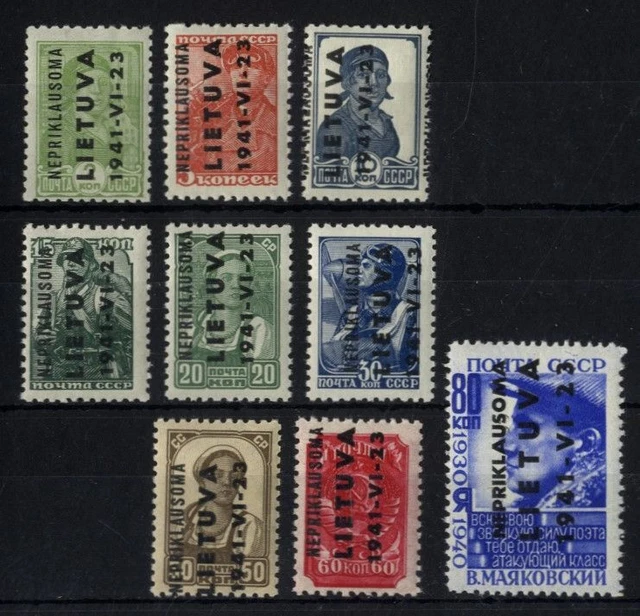 Deutsche Besetzung Litauen, MiNr. 1-9 postfrisch komplett [60251