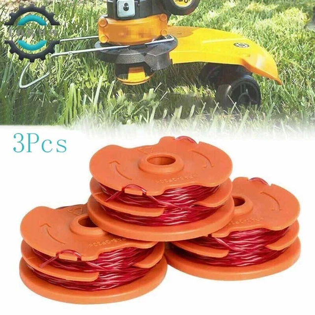 Spool & Line &  ( Pack of 3 ) For McGregor MET6032 MET4530 MET3525 Worx WG119E