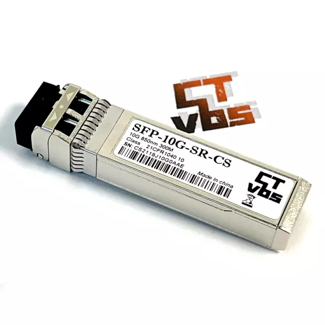 Transceptor de fibra óptica multimodo SFP+ compatible con Cisco SFP-10G-SR-CS 850nm 3