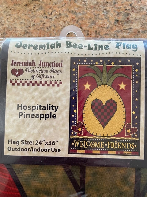 Jeremiah Bee-Line Flag - Pineapple Hospitality - New in Package 24" x 36"