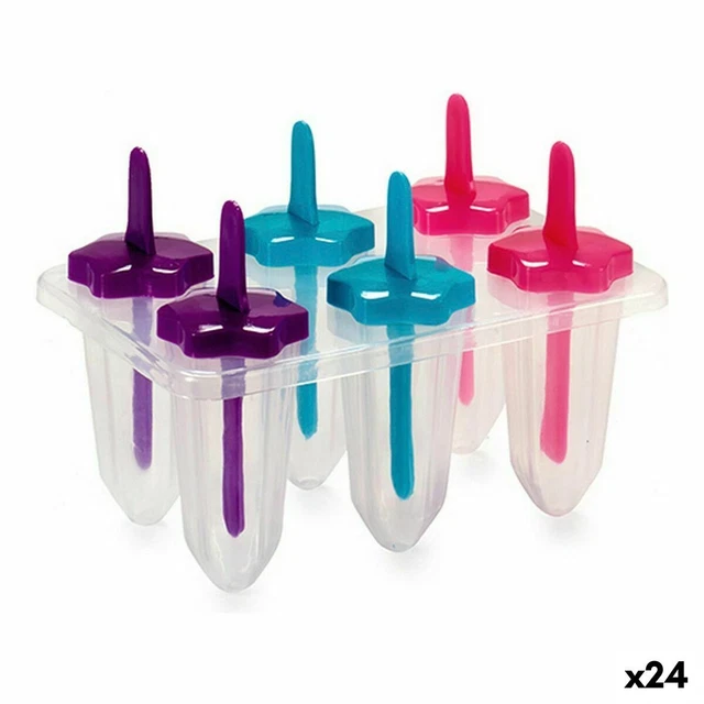 Molde para Helados Flor Multicolor Polipropileno 24 Unidades [12,3 x 12,8 x 1