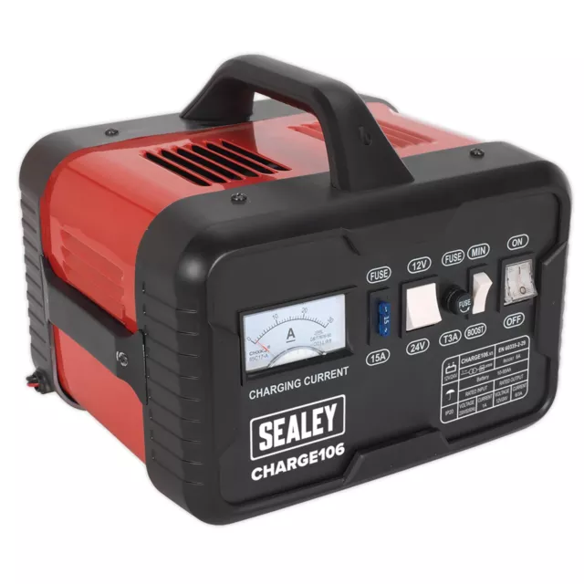 Sealey CHARGE106 Battery Charger 8Amp 12/24V 230V