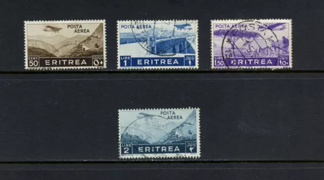 R3550   Eritrea  1936   airmail   SHORT-SET   4v.   used