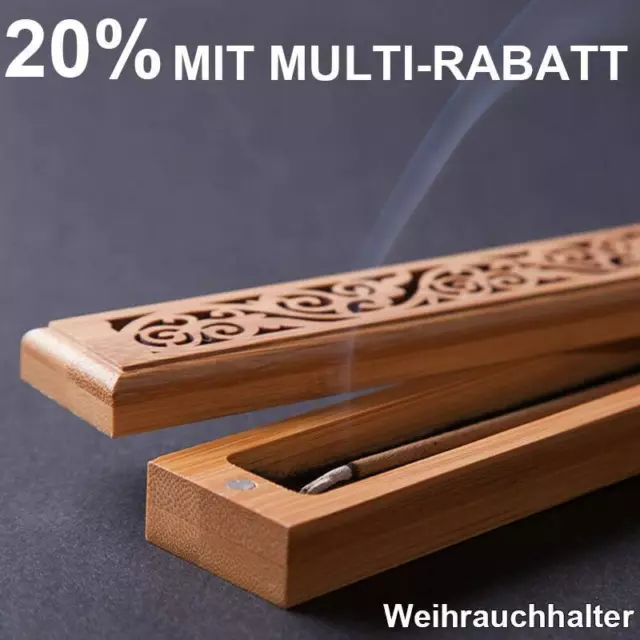 Bambus-Räucherstäbchenhalter Aromatherapie-Räucherstäbchenbox aus Holz