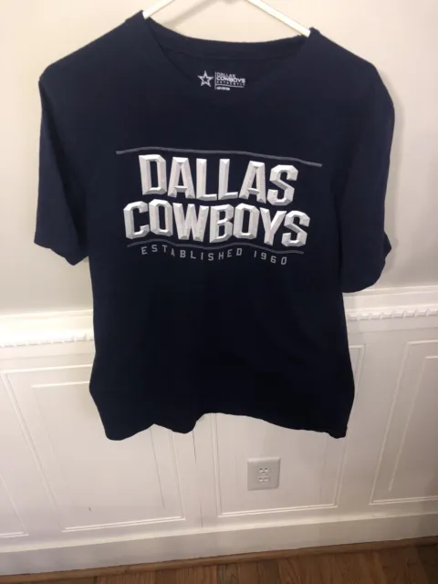 Dallas Cowboys Authentic Navy Graphic T-Shirt Sports Team Sz- Large Short Sleeve