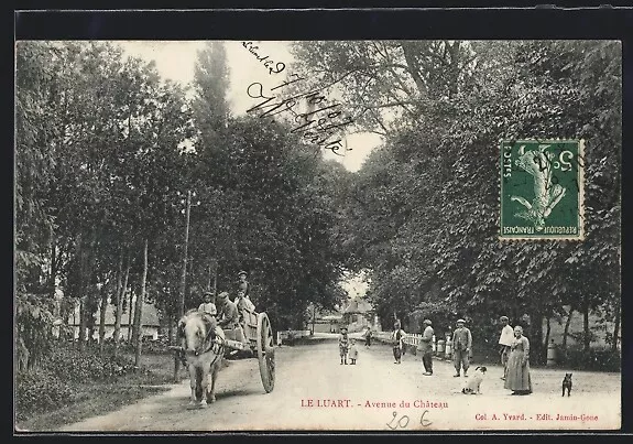 CPA Le Luart, Avenue du Chateau 1907