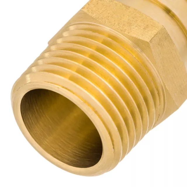 Brass 16mm 5/8" Barb Hose To 1/2" NPT Male Threaded Pipe Fitting Tail Connector 3