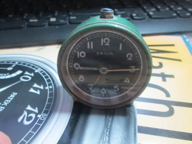 vintage  small travel clock with alarm ebosa