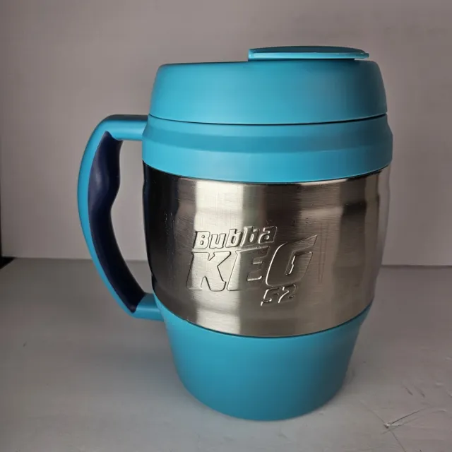 Bubba Keg 52oz Insulated Turquoise Teal Blue Cover Stainless Steel Travel Mug
