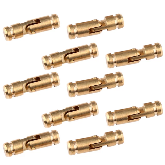 10 Pcs Cylindrical Hinge Chest Lid Vintage Copper Brass Hinges
