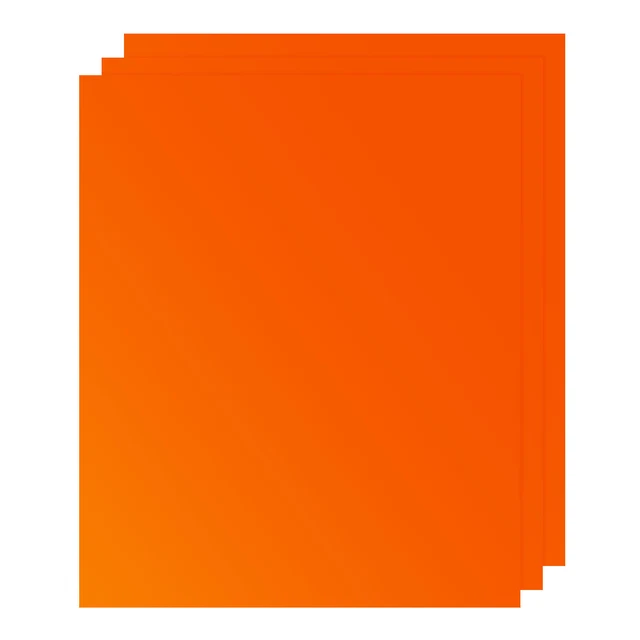3D Puff Wärmeübertragung Vinyl 3 Blatt 12""x10"" geschwollen HTV Aufbügeln Vinyl tief orange