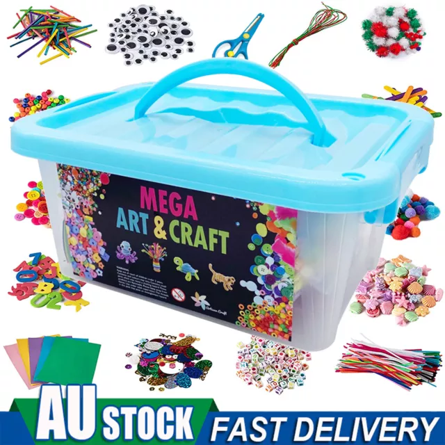 DIY Craft Box Art Supplies Set Kids Arts and Crafts Crafting Collage Material AU