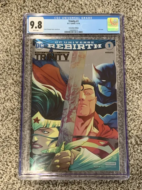 DC Comics Trinity #1 DC Universe Rebirth Foil Cover Convention Exclusive CGC 9.8