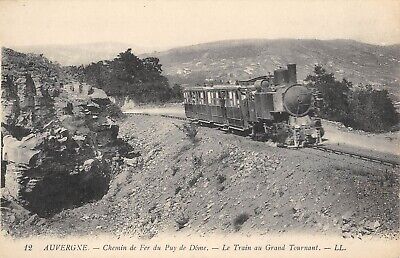 Cpa 63 Auvergne Le Train Au Grand Tournant