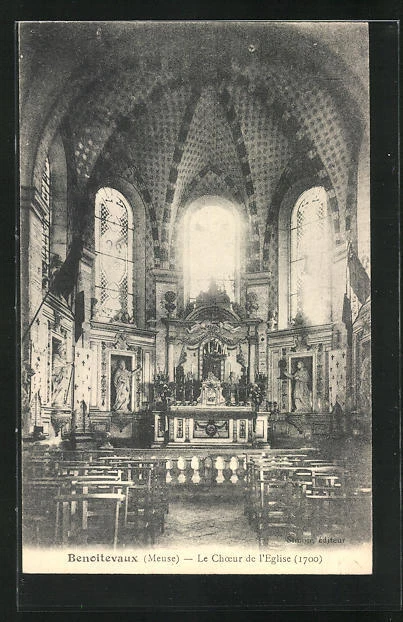 CPA Benoitevaux, Le Choer de l´Eglise 1700