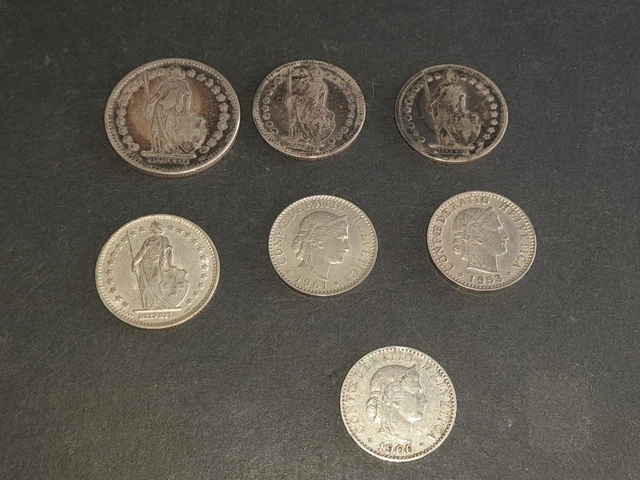 Lot De Pieces Argent Suisse