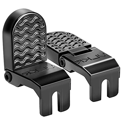 1 Pair 10MM U Slot Rear Pedals, Folding Non-Slip Footrest for Mountain Bike