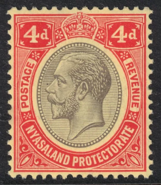 1921 Nyasaland Protectorate Scott 30 4 Pence Wmk 4 Mint MH