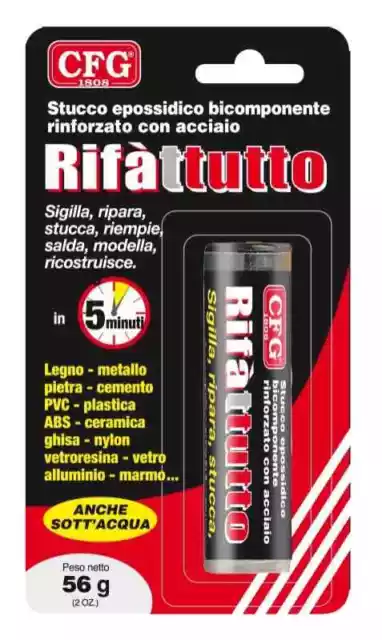 Colla Epossidica Rifatutto Adesivo Stucco Epossidico Bicomponente Universale Cfg