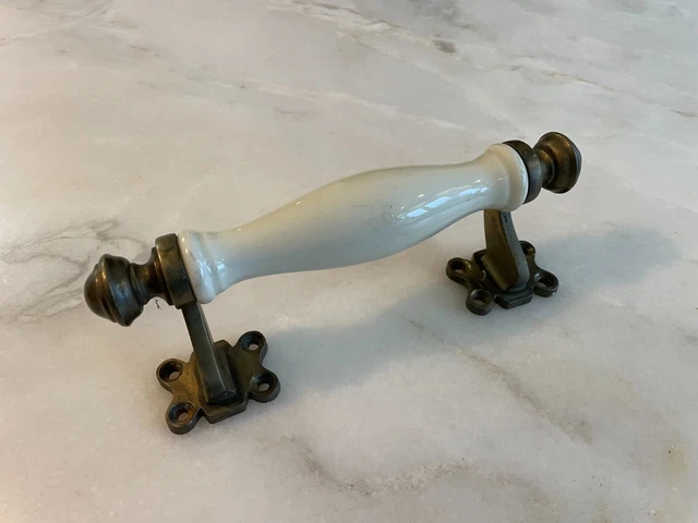 POIGNÉE DE PORTE ancienne en porcelaine et bronze EUR 65,00 - PicClick FR