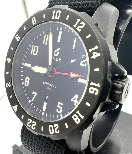BOLDR EXPLORER II GMT Quartz Black DLC Watch EUR 144 08 PicClick IT