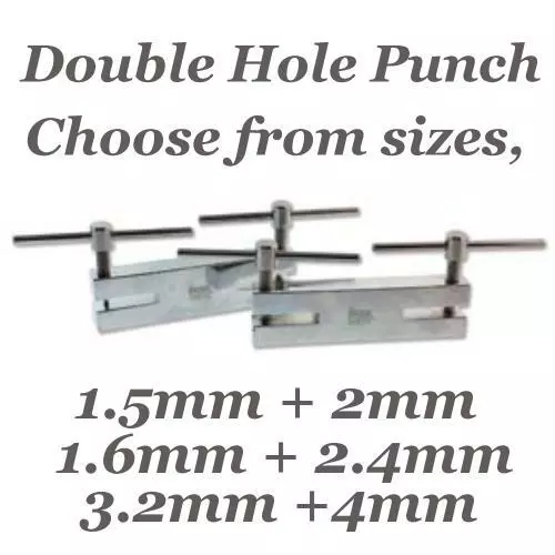 BeadSmith Double Metal Hole Punch Choose from 1.5mm+2mm, 1.6mm+2.4mm, 3.2mm+4mm