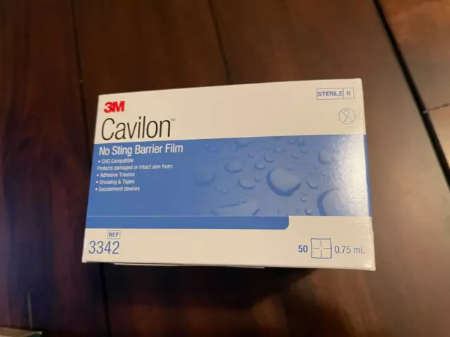 3M Cavilon No Sting Barrier Film Wipes 3342 - 50 x 0.75ml (3342) New Box