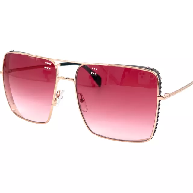 Moschino MOS020/S Womens Metal Sunglass 0DDB3X Gold Copper w/Pink Gradient 59-16