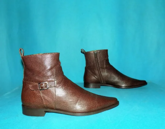bottines boots MANFIELD en cuir marron pointure 39 EUR