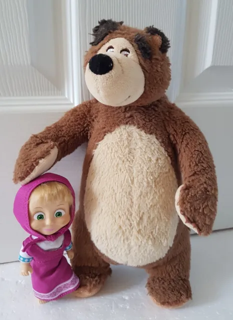Masha And The Bear Bundle Soft Toy Plush And Small Doll Stuffed Preschool Set 1416 Picclick 