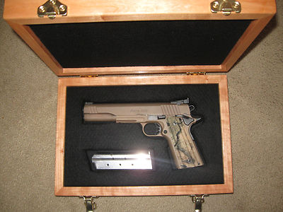 NEW CUSTOM WOOD Double Pistol Display Case For Colt 1911, Python, Saa ...
