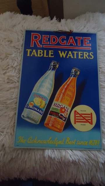 Regdate Table REDGATE TABLE WATERS REKLAME-Papp-Schild 1950 Zitrone Orang EUR 45,00 ...
