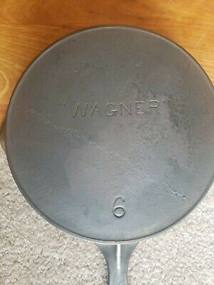 "Wagner" #6 Centered Block Logo Cast Iron Plated Skillet ~ Fully Restored