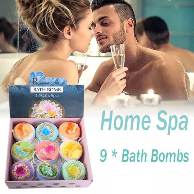 9PCS Bath Bombs Set Bubble Bath Spa & Home Use Birthday & Holiday Gift Set New