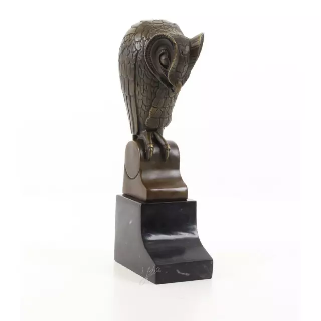 Una Buhos Escultura de Bronce Auf Einem Mármol Base DSBJ-50