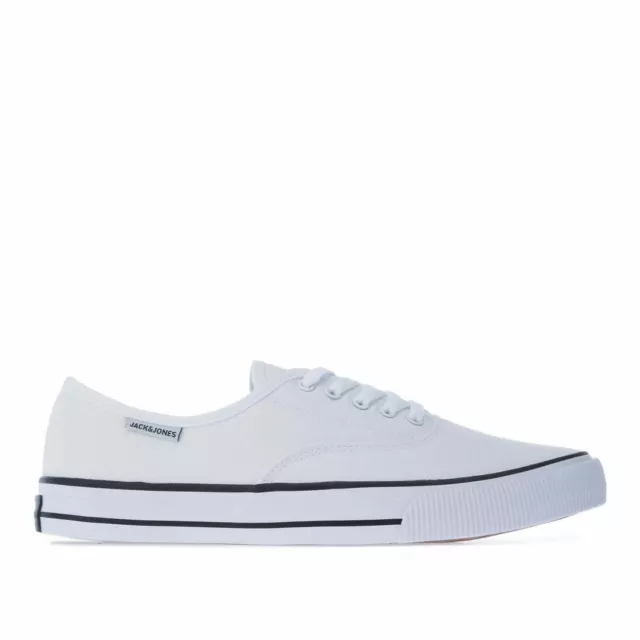Men's Jack Jones Curtis Lace up Casual Canvas Pump in White
