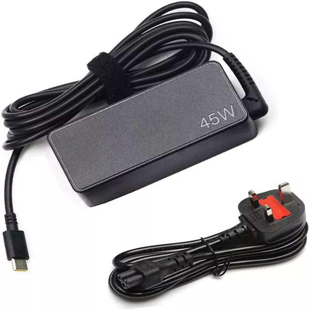 45W USB-C AC Adapter Power Charger For Lenovo ThinkPad chromebook Samsung Dell